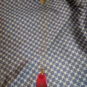 Retired Kendra Scott Red and Gold Necklace
